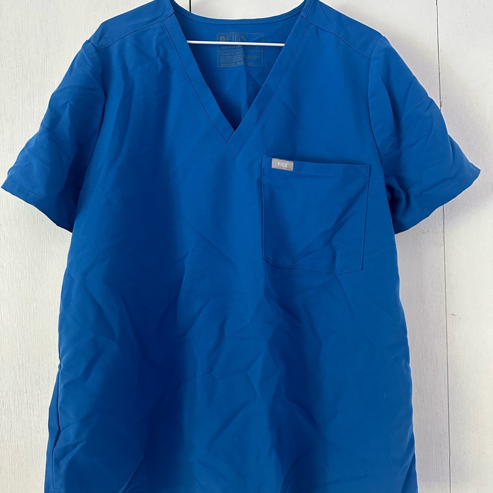 FIGS XL Royal Blue Scrub Top